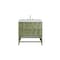 James Martin Vanities Emmeline 36in Single Vanity, Pebble Oak w/ 3 CM Eternal Jasmine Pearl Top D100-V36-PBO-3EJP - alternate 2